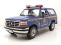 Ford Bronco XLT 1996 New York State Police blau Modellauto 1:18 Greenlight