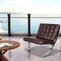 Barcelon-a Stuhl Lounge Chair Braun Italien Echte Leder Sofas Sessel Klappbar