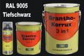 Brantho-Korrux 3in1 Schwarz RAL 9005 - Lack Spray 400 ml / 750 ml / 5 L