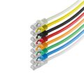 5x RJ45 Patchkabel S/FTP, PIMF m.CAT.7 Rohkabel LAN Netzwerkkabel  0,25m - 5,0m