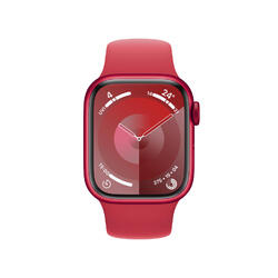 Apple Watch Series 9 GPS 45mm Aluminiumgehäuse rot, Sportband rot S/M