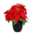 Künstlicher Weihnachtsstern groß - 30 cm - Deko Kunst Pflanze Poinsettia Blume