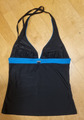 Tankini- Oberteil, schwarz, blau, GR M