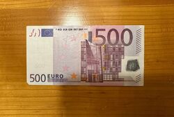 500-Euro-Schein echt X Serie