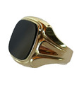 Herrenring Siegelring 585 Gold Gelbgold Ring Herrenschmuck / CU 218(136)