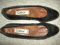 Damen Schuhe Pumps Gr 4 1/2 Leder "Gabor" Lederinnenfutter grau