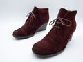 Gabor Damen Ankle Boots Stiefelette Absatzschuh Leder rot Gr. 42 EU Art. 7267-40