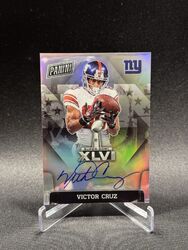 2023 National Treasures Victor Cruz Super Bowl XLVI Auto Silver Prizm #Giants 