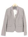 TOPSHOP Damen Blazer Grau Baumwolle Größe 44 Elegant