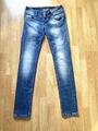 Rare M.O.D. Hüft Jeans 28/34 Washedblau Y2k Skinny Slimming Miracle Of denim