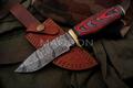 Damast Messer Damaszener Stahl Jagd Knife Damascus Hunting Bowie 4339