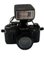 Canon AE-1 Programm 35mm SLR-Kamera mit Canon FD 50mm f/1.8 Objektiv