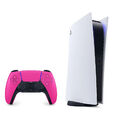 Sony PlayStation 5 Weiß Digital Edition 825GB + PS5  Controller Pink Sehr Gut