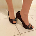 Getragene High Heels Peep Toe, Pumps, Gr. 38 von Jumex , Super Sexy