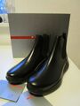 PRADA Herren Chelsea Boots aus gebürst. Leder, Gr.7(41), Schwarz, WIE NEU!