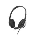 Hama PC Office Stereo Headset HS-P100 V2, 2m Kabel, Mikrofon, 3,5mm Klinke Büro