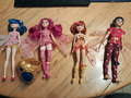 4x Puppen Mia & Me Feenpuppen Elfe Mia Yuko Prinz Mo Simba Toys + Armreif