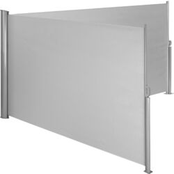 Aluminium Doppel Seitenmarkise ausziehbar mit Aufrollmechanismus grau B-Warein den Größen ✔160 x 300 cm ✔180 x 300 cm ✔200 x 300 cm