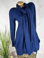 weiches Strick KLEID Tunika + SCHAL KASCHMIRMIX Italy NEU MARINE 36 38 40