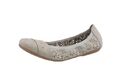 NEU RIEKER Ballerinas beige grau Blumen Durchbruchmuster Prestonbuk GR 36