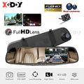 XGODY 4'' Dual Lens Auto Spiegel Dashcam Nachtsicht KFZ Recorder Kamera G-sensor