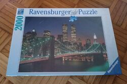 2000 TEILE PUZZLE NEW YORK CITY - BROOKLYN BRIDGE & MANHATTAN - RAVENSBURGER 