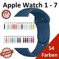Für Apple watch Silikon Sport Armband 38 40 42 44 41 45 49 mm Band iwatch 1-9 SE