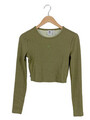 ADIDAS Longsleeve Damen Gr. DE 30 khaki Casual-Look