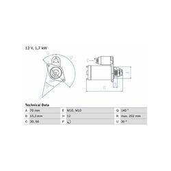 BOSCH STARTER FÜR MERCEDES-BENZ 0 986 025 940