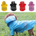 Hunde Regenmantel Regenjacke mit Kapuze Hundemantel Wasserdicht Reflektierend