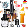 4 in 1 Elektrische Stabmixer Multifunktional Handmixer Pürierstab Schneebesenl