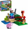 LEGO 21177 Minecraft Der Hinterhalt des Creeper, Steve, Schweinchen, Küken