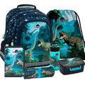 Dinosaurier Dino T-Rex Rucksack Schulrucksack Tasche Schulranzen Set 1-3 Klasse