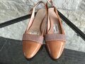 Hispanitas Damen Lack Pumps Slingpumps Gr.40 cognacfarben HOHER NEUPREIS