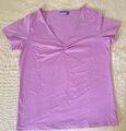 MEXX Damen T-Shirt Gr. 44 XXL 2XL rosa pink, Stretch, V-Ausschnitt,  1A Zustand 