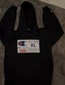 SUPREME x Champion Label Hooded Sweatshirt BLACK Men's XL