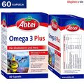 Abtei Omega 3, Nahrungsergänzungsmittel Reich an Omega-3-Fettsäuren - 60 Stück