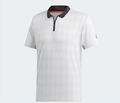 adidas Barricade Herren schmale Passform Tennis Poloshirt, hellgrau, S