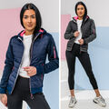 Sweatjacke Übergangsjacke Steppjacke Jacke Sport Kapuze Damen BOLF Unifarben