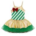 Kinder Mädchen Tutu Röcke Mesh Leotard Kleid Bogenknoten Weihnachten Bühne Show