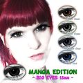 BIG EYES 15mm Manga Edition farbige Kontaktlinsen MIT & OHNE STÄRKE, große Augen