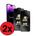 2x iPhone 16 15 14 13 12 Pro Max Matt Panzer Schutzglas Displayschutz Hartglas