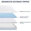 Gelschaum Topper Matratzenauflage Matratzentopper 90 140 160 180x200 -10cm 7.6cm