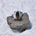 Boulder Opal Ring (23190), 925er Silber, (23190), mit Biwa Perle und Brillant