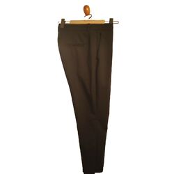 Damen Hose Schwarz Gr.48 Baumwolle Mischung Elastisch Getragen