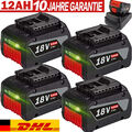 4X 12.0Ah Akku für Bosch 18V 8AH Professional GBA GSR GSB BAT618 BAT609 BAT620 O