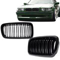 SET Doppelsteg Kühlergrill Schwarz GLANZ Performance passt für BMW 7er E38 94-02