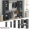 Kleiderschrank Visit Anthrazit Dielenschrank Flurgarderobe - Offen XL Vicco