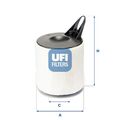 UFI Luftfilter 27.595.00 Filtereinsatz für BMW 1er E87 E81 3er E90 Touring E91