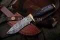 Damast Messer Damaszener Stahl Jagd Knife Damascus Hunting Bowie 4340